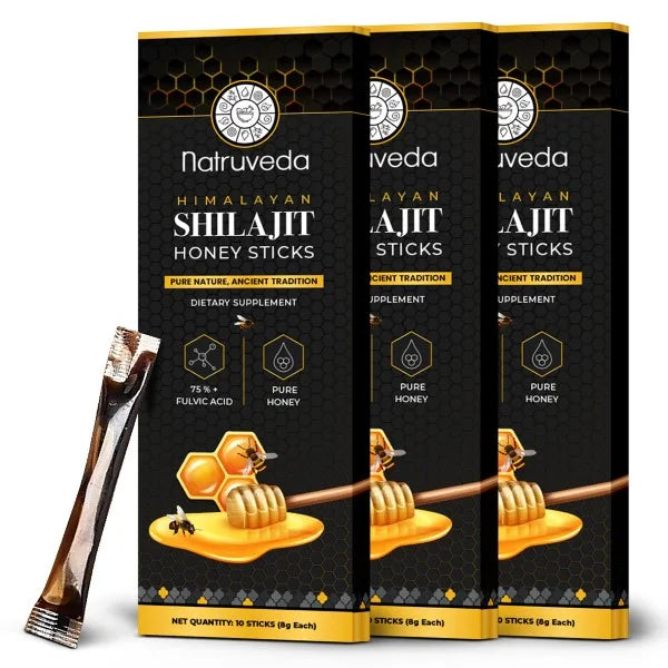Shilajit Honey Sticks β Pure Himalayan Shilajit Resin Infused with Natural Honey